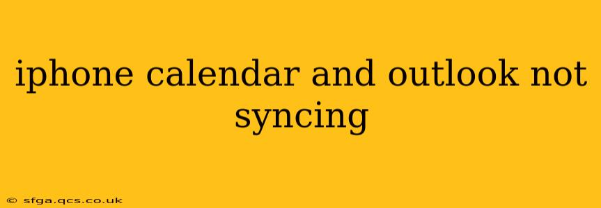 iphone calendar and outlook not syncing