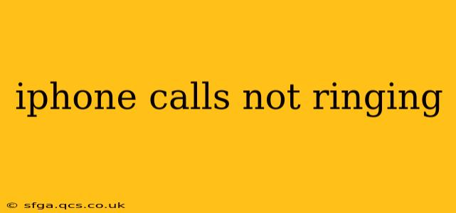 iphone calls not ringing