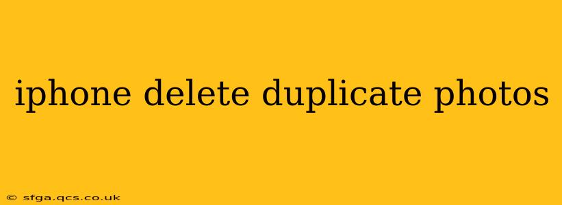 iphone delete duplicate photos