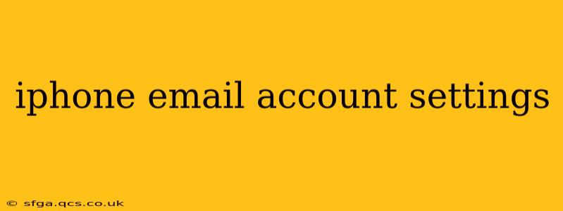 iphone email account settings