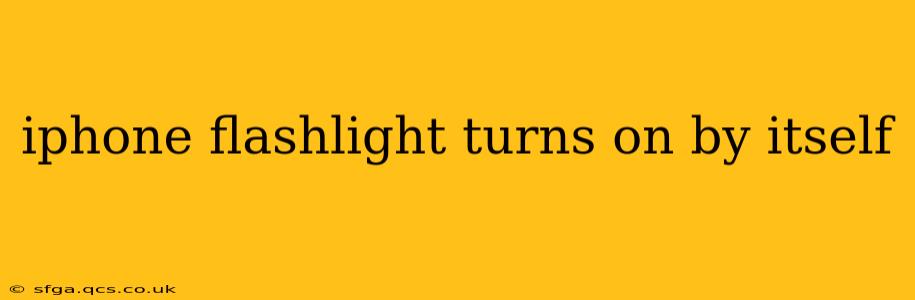 iphone flashlight turns on by itself