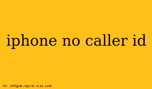 iphone no caller id
