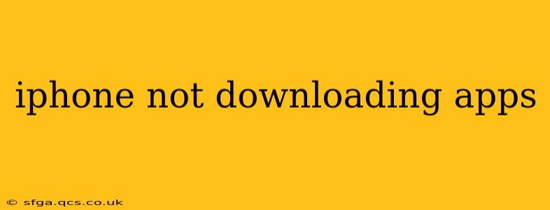 iphone not downloading apps