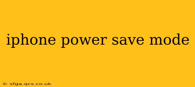 iphone power save mode