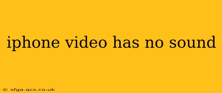 iphone video has no sound