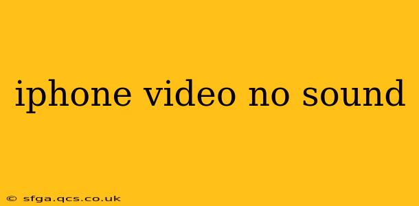 iphone video no sound