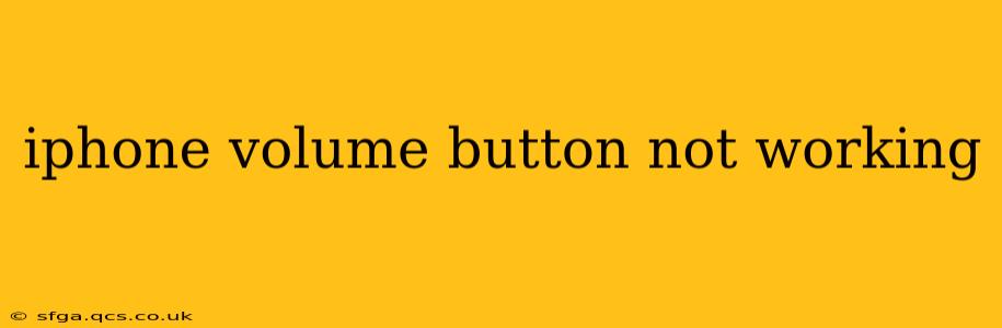 iphone volume button not working