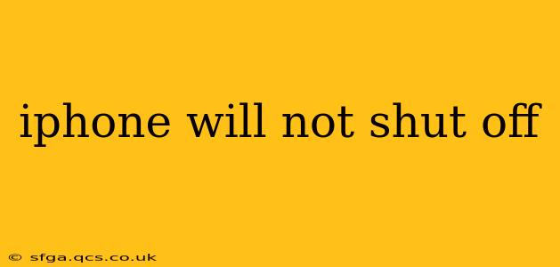 iphone will not shut off