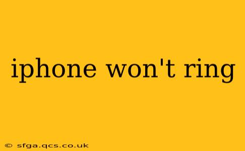 iphone won't ring