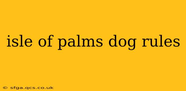 isle of palms dog rules