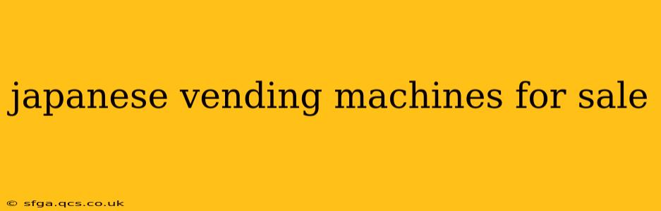 japanese vending machines for sale