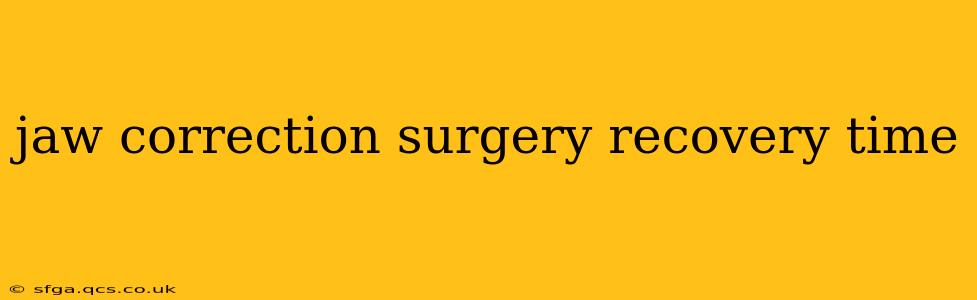 jaw correction surgery recovery time