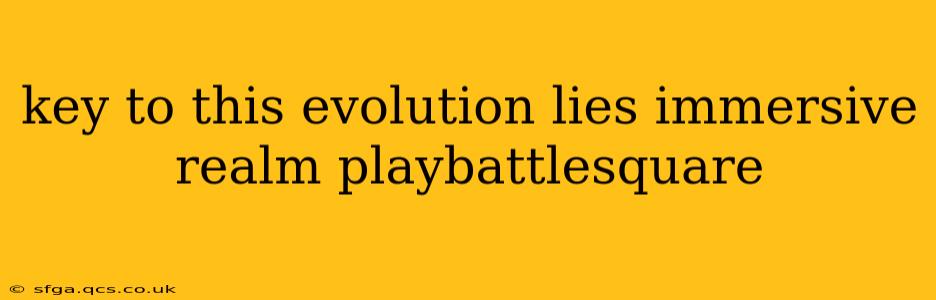 key to this evolution lies immersive realm playbattlesquare