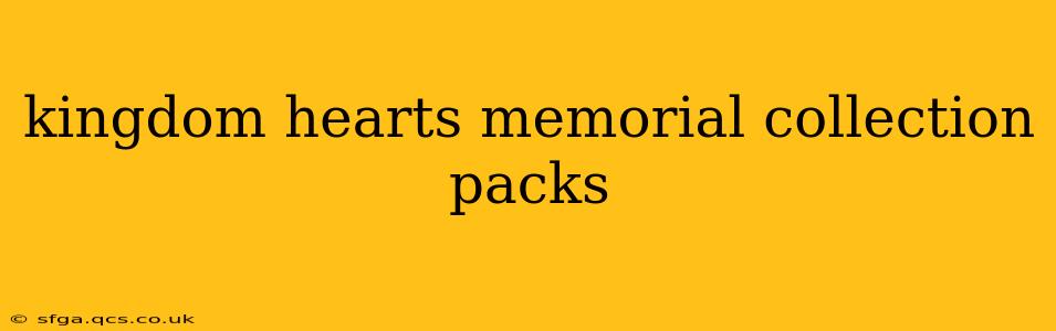 kingdom hearts memorial collection packs