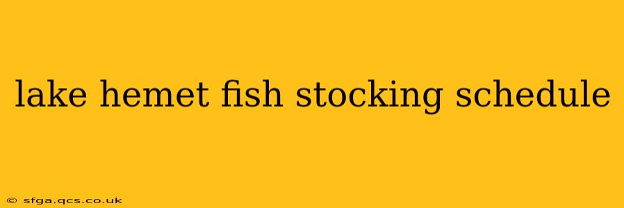 lake hemet fish stocking schedule