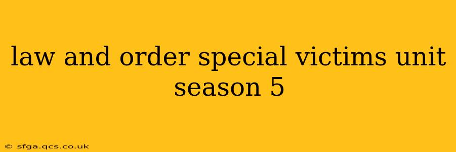 law and order special victims unit season 5