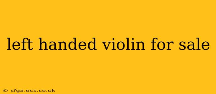 left handed violin for sale