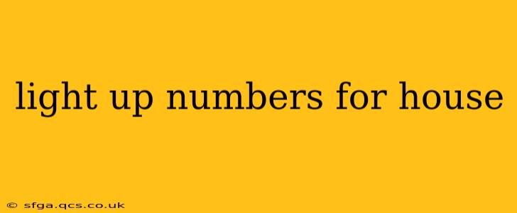 light up numbers for house