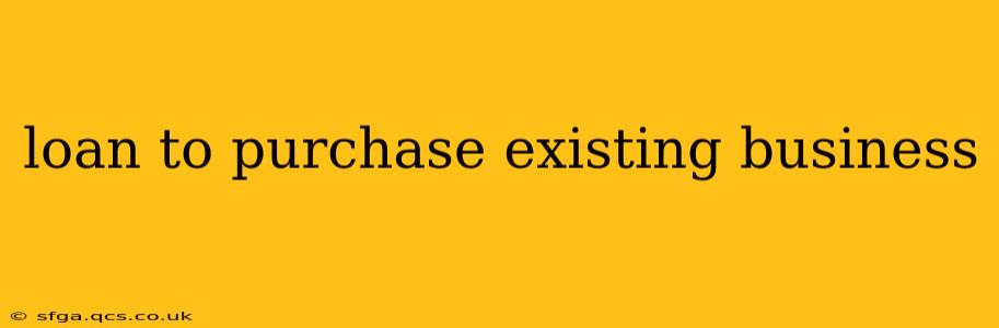 loan to purchase existing business