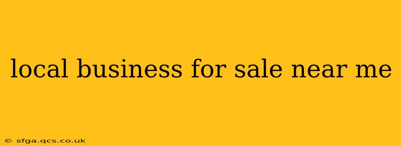 local business for sale near me