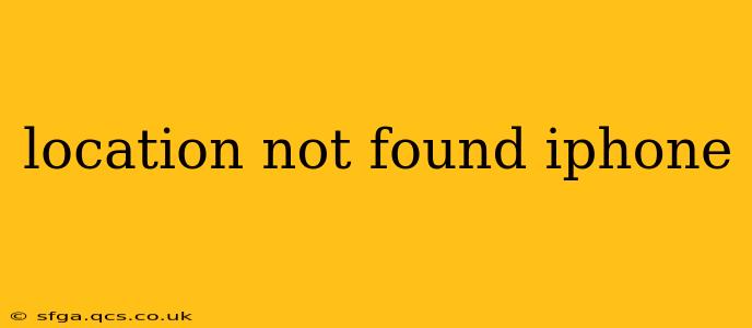 location not found iphone