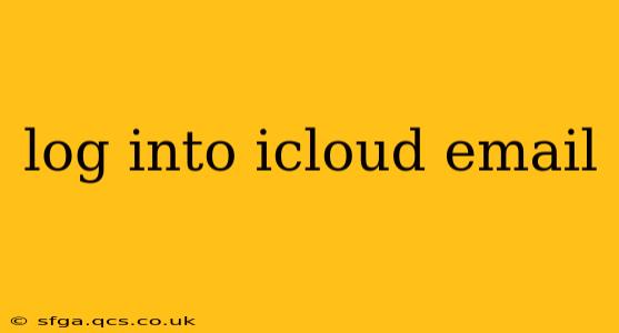 log into icloud email