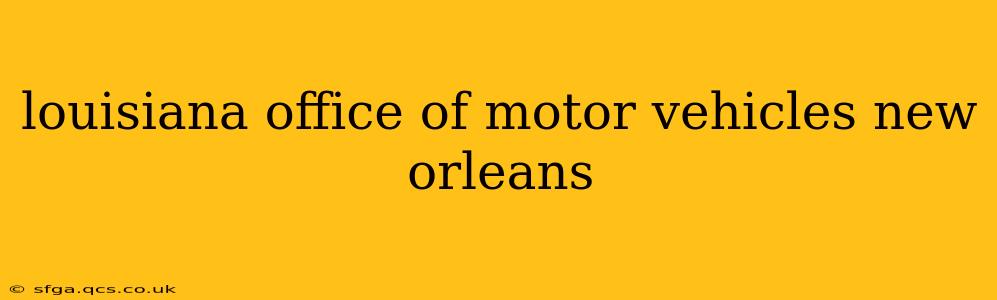 louisiana office of motor vehicles new orleans