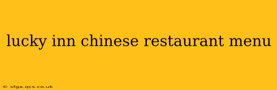 lucky inn chinese restaurant menu