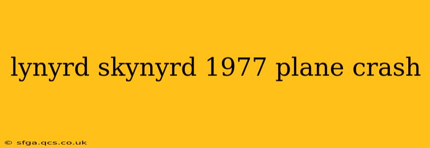 lynyrd skynyrd 1977 plane crash