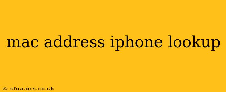mac address iphone lookup