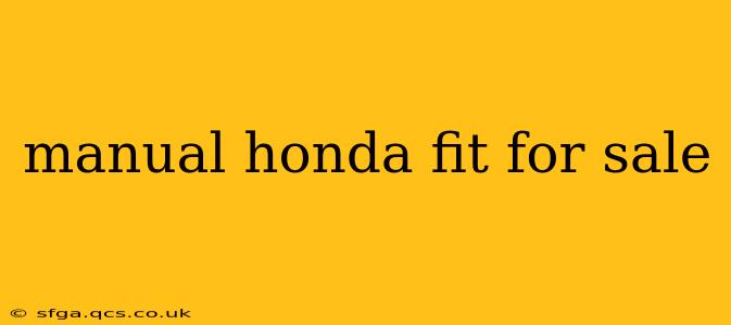 manual honda fit for sale