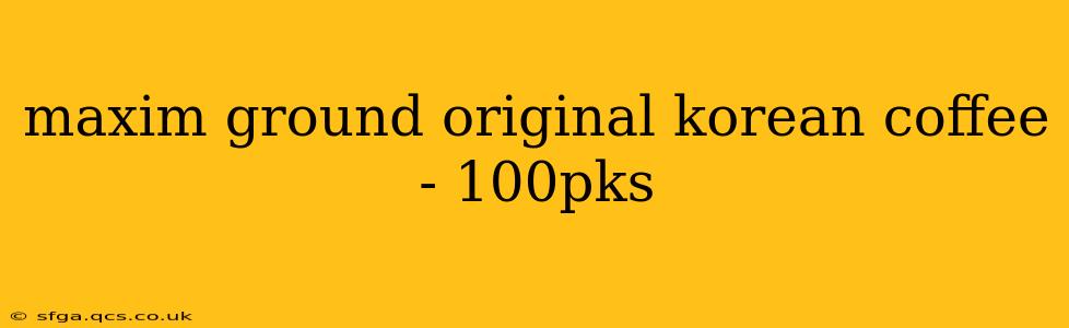 maxim ground original korean coffee - 100pks