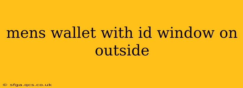 mens wallet with id window on outside