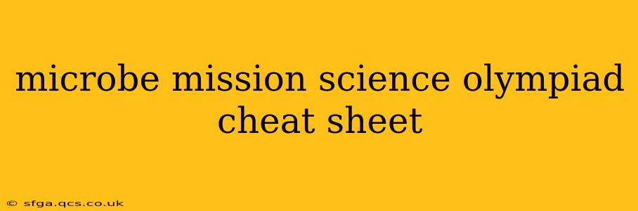 microbe mission science olympiad cheat sheet