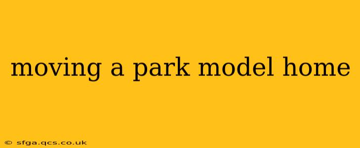 moving a park model home