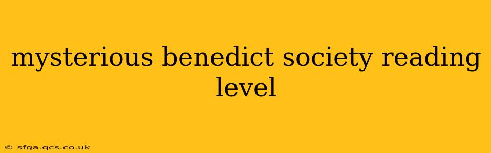 mysterious benedict society reading level