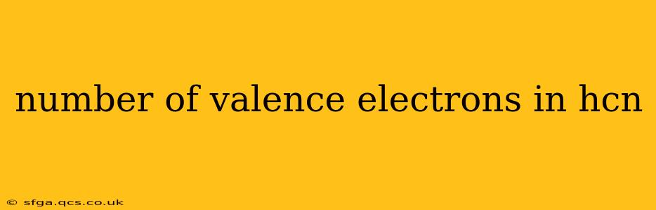 number of valence electrons in hcn