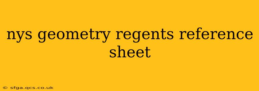 nys geometry regents reference sheet