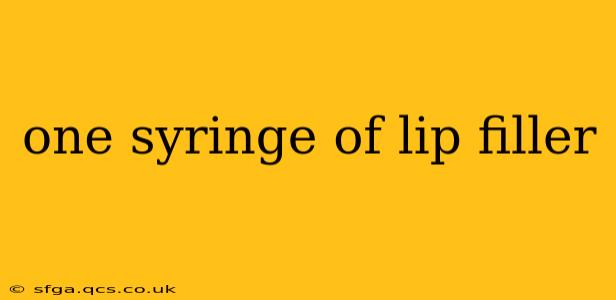one syringe of lip filler