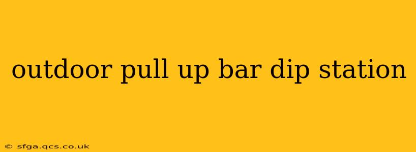 outdoor pull up bar dip station