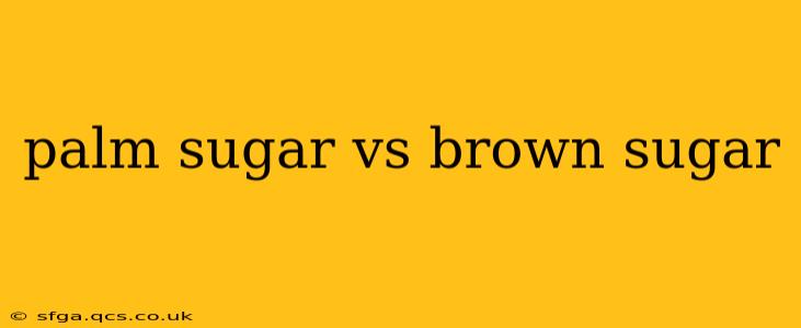 palm sugar vs brown sugar