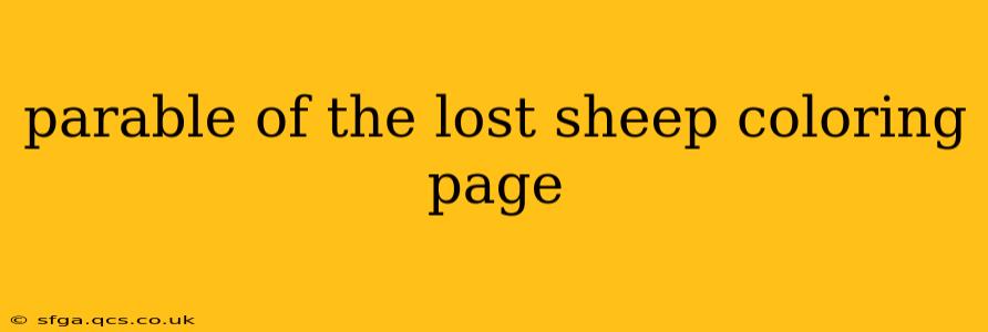 parable of the lost sheep coloring page