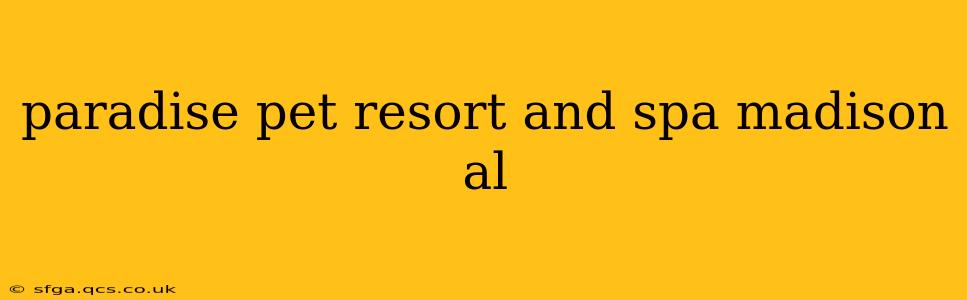 paradise pet resort and spa madison al