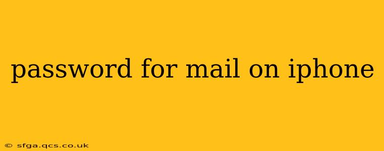 password for mail on iphone