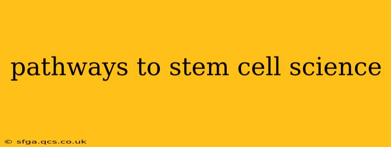 pathways to stem cell science