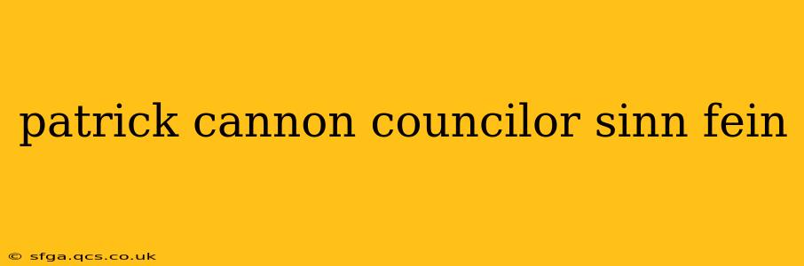 patrick cannon councilor sinn fein