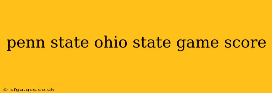 penn state ohio state game score