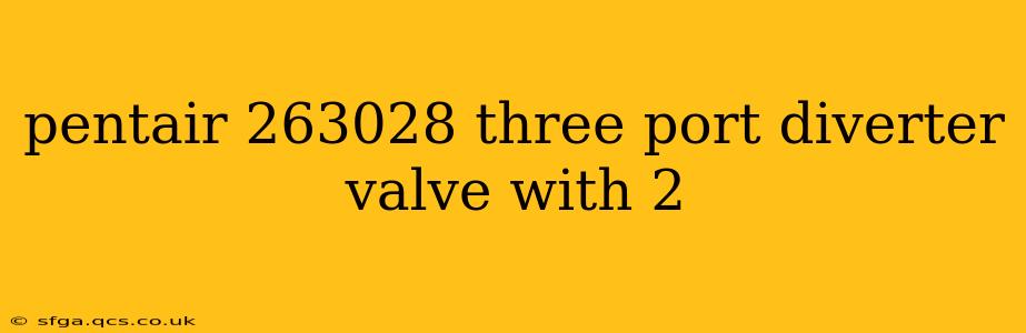 pentair 263028 three port diverter valve with 2