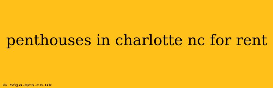 penthouses in charlotte nc for rent