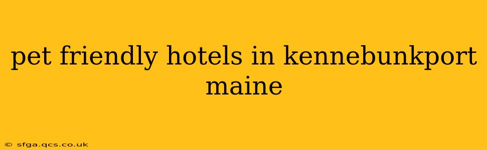 pet friendly hotels in kennebunkport maine